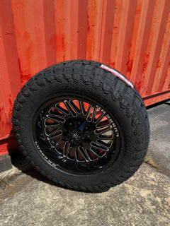 20x10 8x6.5 & 8x170 Luxx Hd LHD19 Gloss Black Milled wheels and 35x12.50 Landspider RT tires