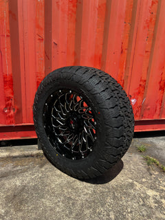 20x10 8x6.5 Worx 820BM wheels and 35x12.50 Amp Attack A/T Pro tires