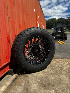 20x10 8x6.5 Worx 820BM wheels and 35x12.50 Amp Attack A/T Pro tires