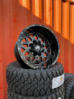 20x12 8x6.5 & 8x180 Xf Off-Road Xf-211 Gloss Black & Milled