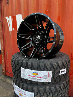 20x12 8x6.5 & 8x170 Xf Off-Road Xf-218 Gloss Black & Milled